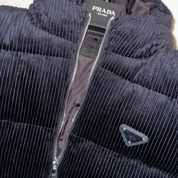Men’s Prada Coat (S) French Blue Corduroy. - Picture 4 of 4